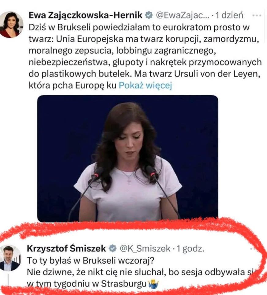 Ewa Zajączkowska półzbliżenie na twarz napisy wokół