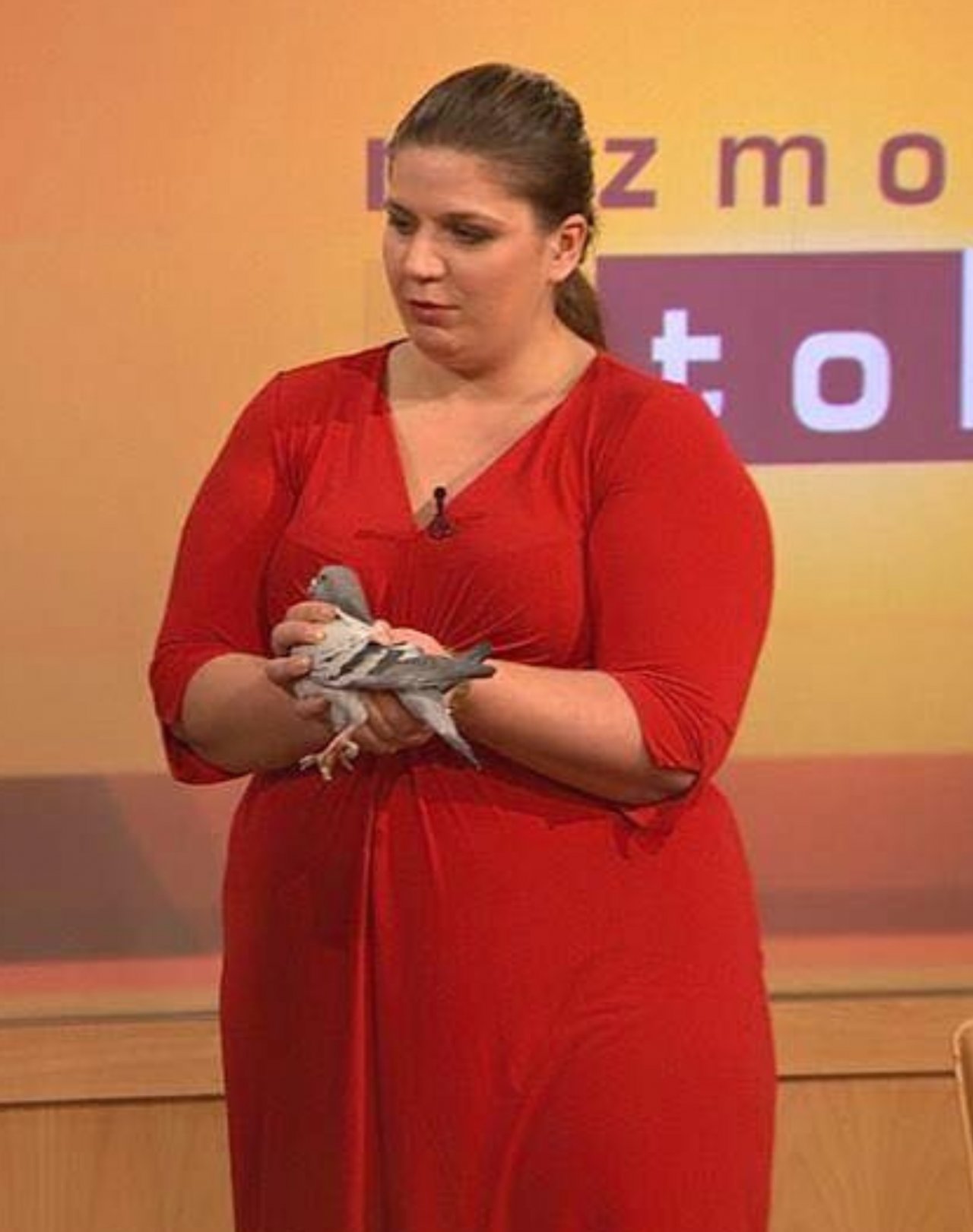 Aleksandra Sarna na planie "Rozmów w toku"