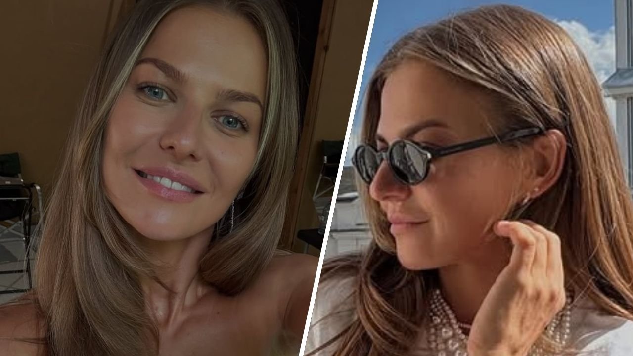 Anna Lewandowska żegna Warszawę w perłach i z kawusią. Miejski szyk w całej okazałości