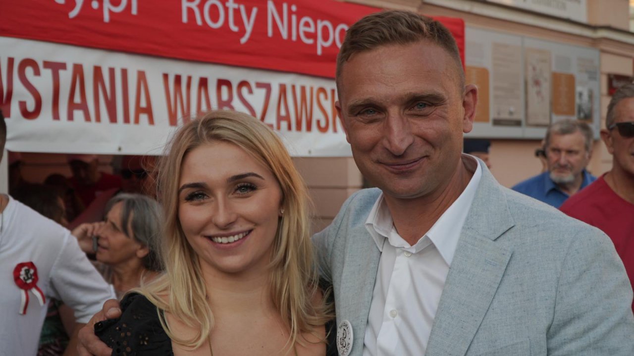 Robert Bąkiewicz z córką Blanką Bąkiewicz
