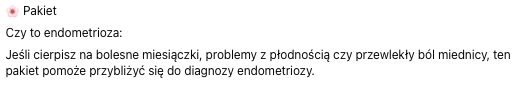 Pakiet badań na endometriozę Ewy Chodakowskiej