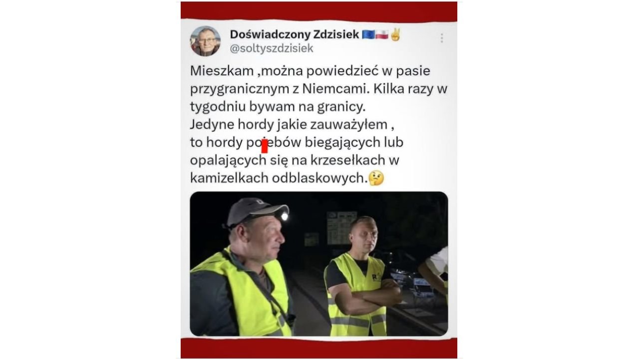 Screen dotyczący sytuacji na granicy polsko-niemieckiej - Sok Z Buraka