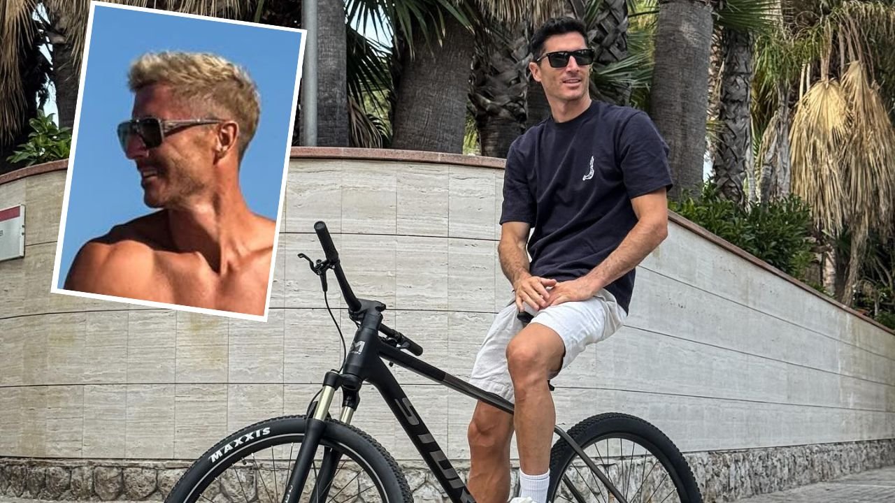 Robert Lewandowski zaświecił swą klatą na rowerze. Frywolna fotka hitem sieci