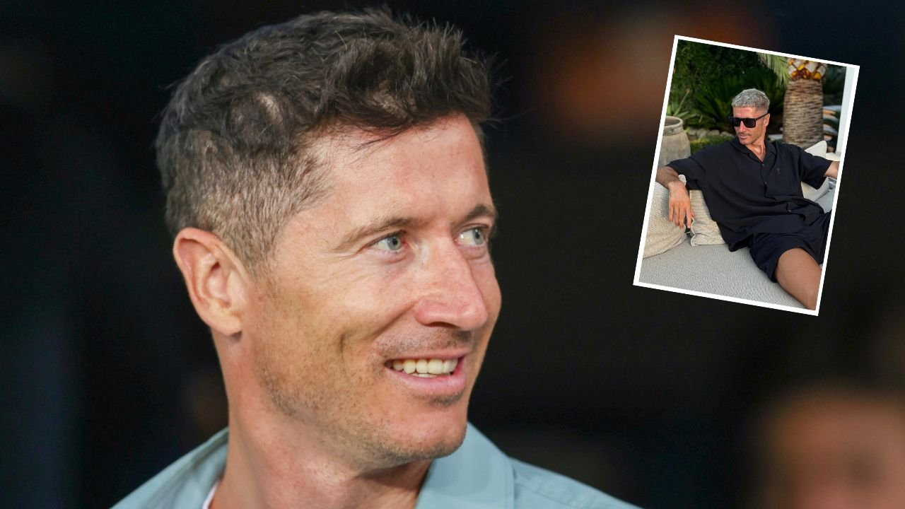 Robert Lewandowski przefarbował włosy. Przesłodki z niego blondas