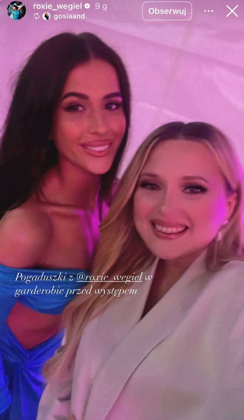 Roksana Węgiel i Gosia Andrzejewicz na selfie