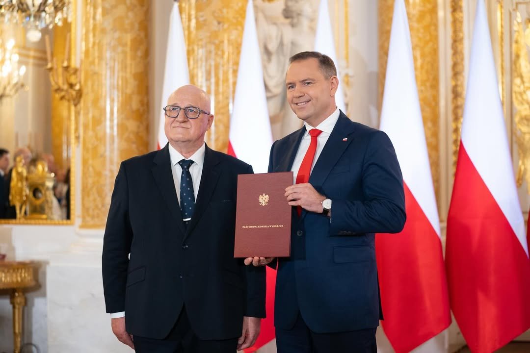 Uroczyste odebranie zaświadczenia z Państwowej Komisji Wyborczej o wyborze na urząd Prezydenta RP