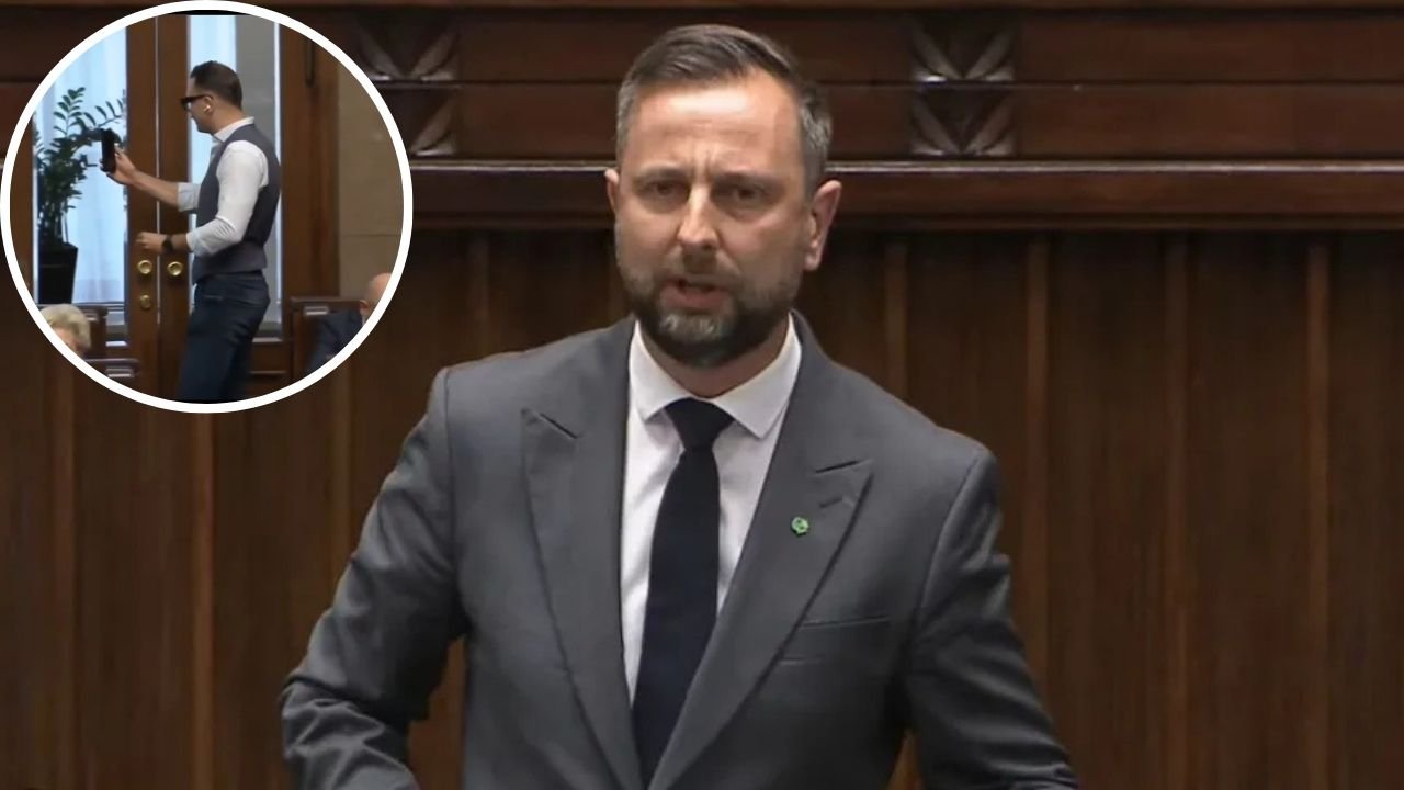 Łukasz zlekceważył mowę Władysława i wolał robić karierę influencera w biurze na Wiejskiej. Wydało się [wideo]