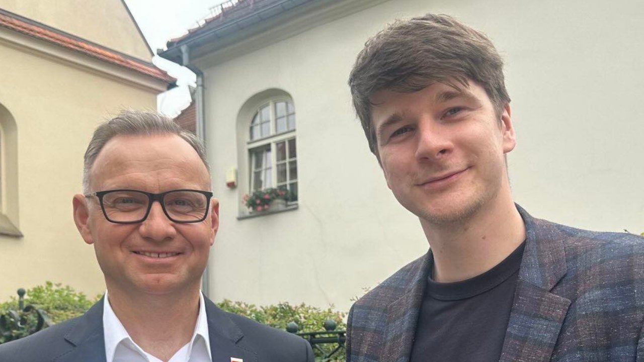 Andrzej Duda i Daniel Nawrocki w marynarkach