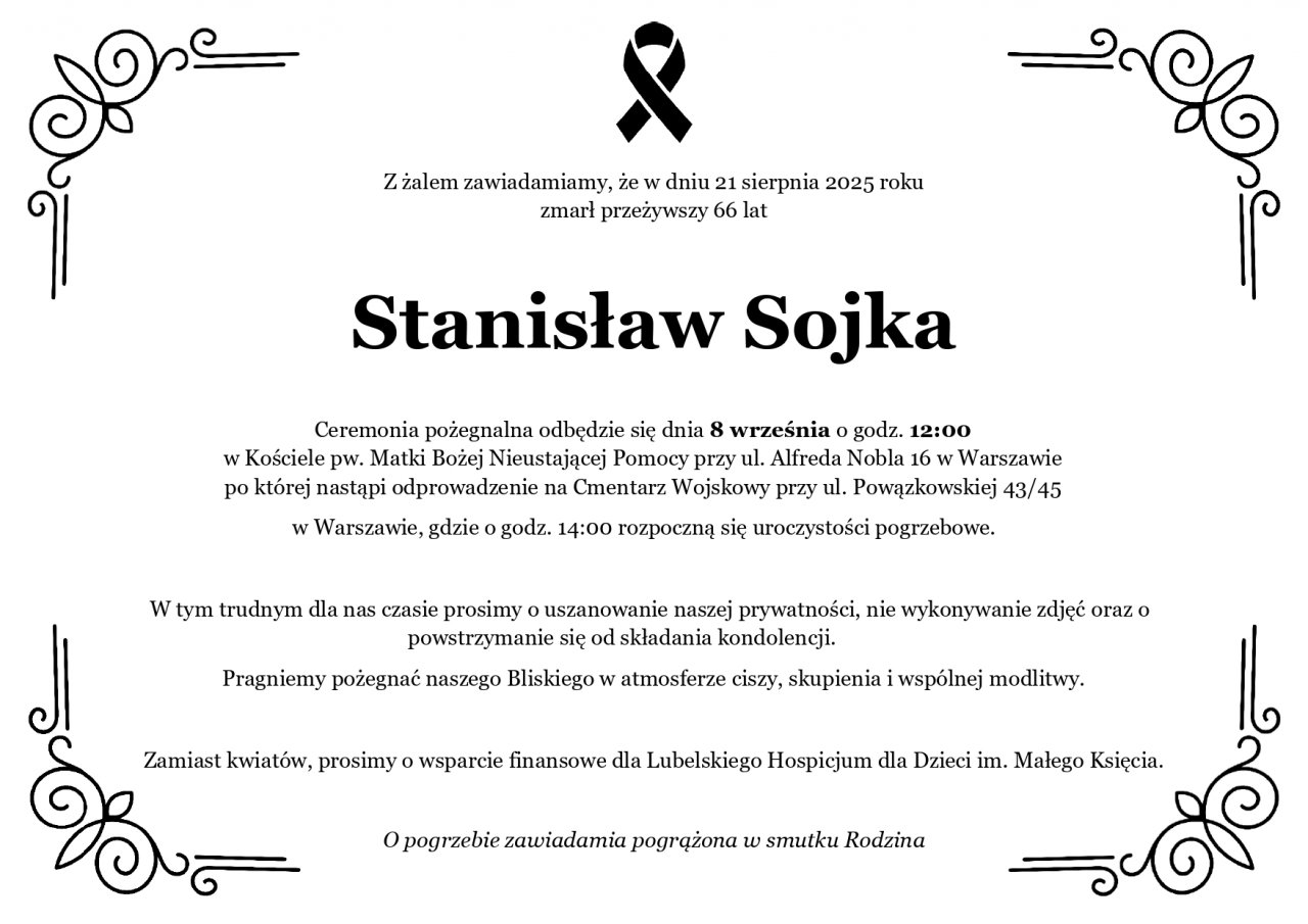 Znamy Dat Pogrzebu Stanis awa Soyki Rodzina Zwr ci a Si Z znamy-dat-pogrzebu-stanis-awa-soyki-rodzina-zwr-ci-a-si-z