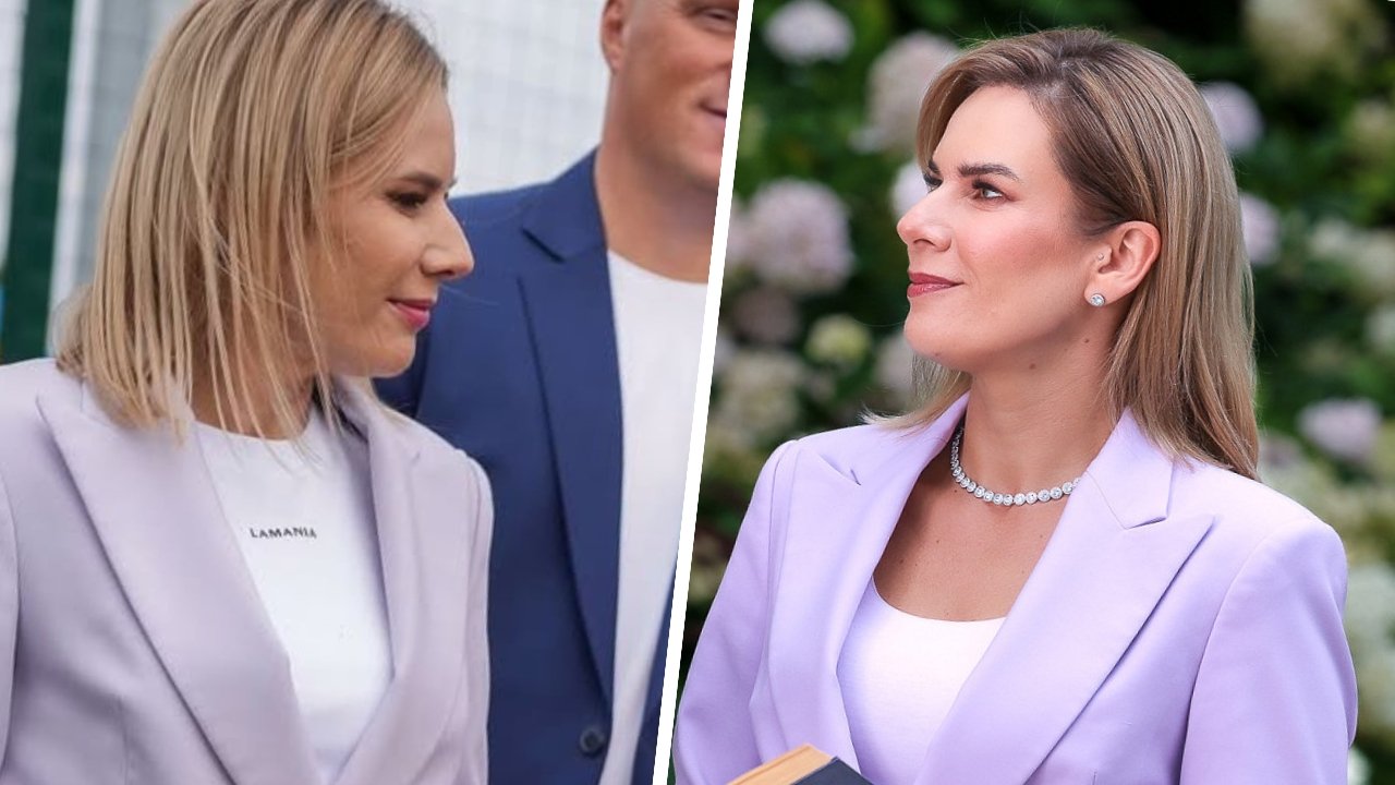 Marta Nawrocka to królowa recyklingu. Znów postawiła na ten sam garniak, a zachwytom nie było końca