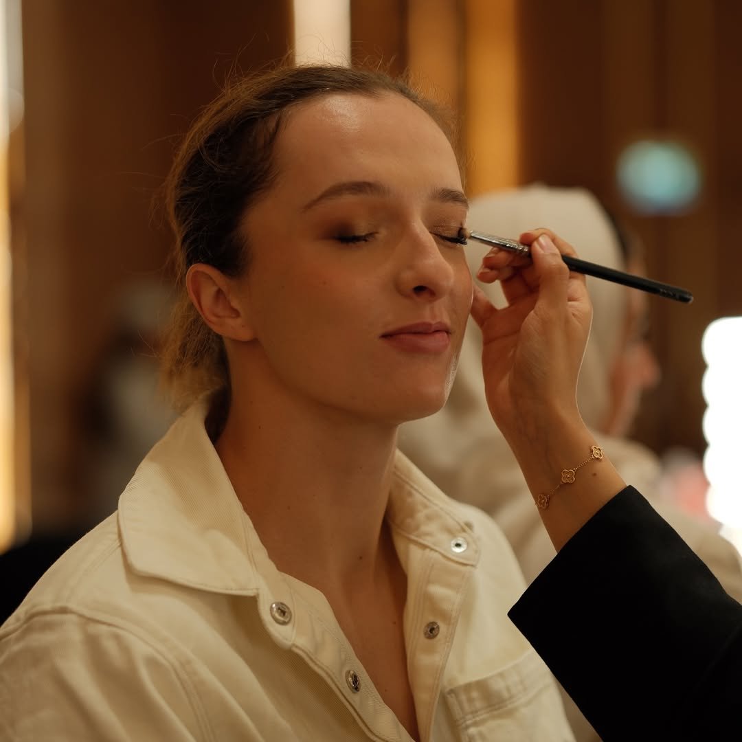 Iga Świątek w czasie przygotowań do Iconic Photo przed WTA Finals