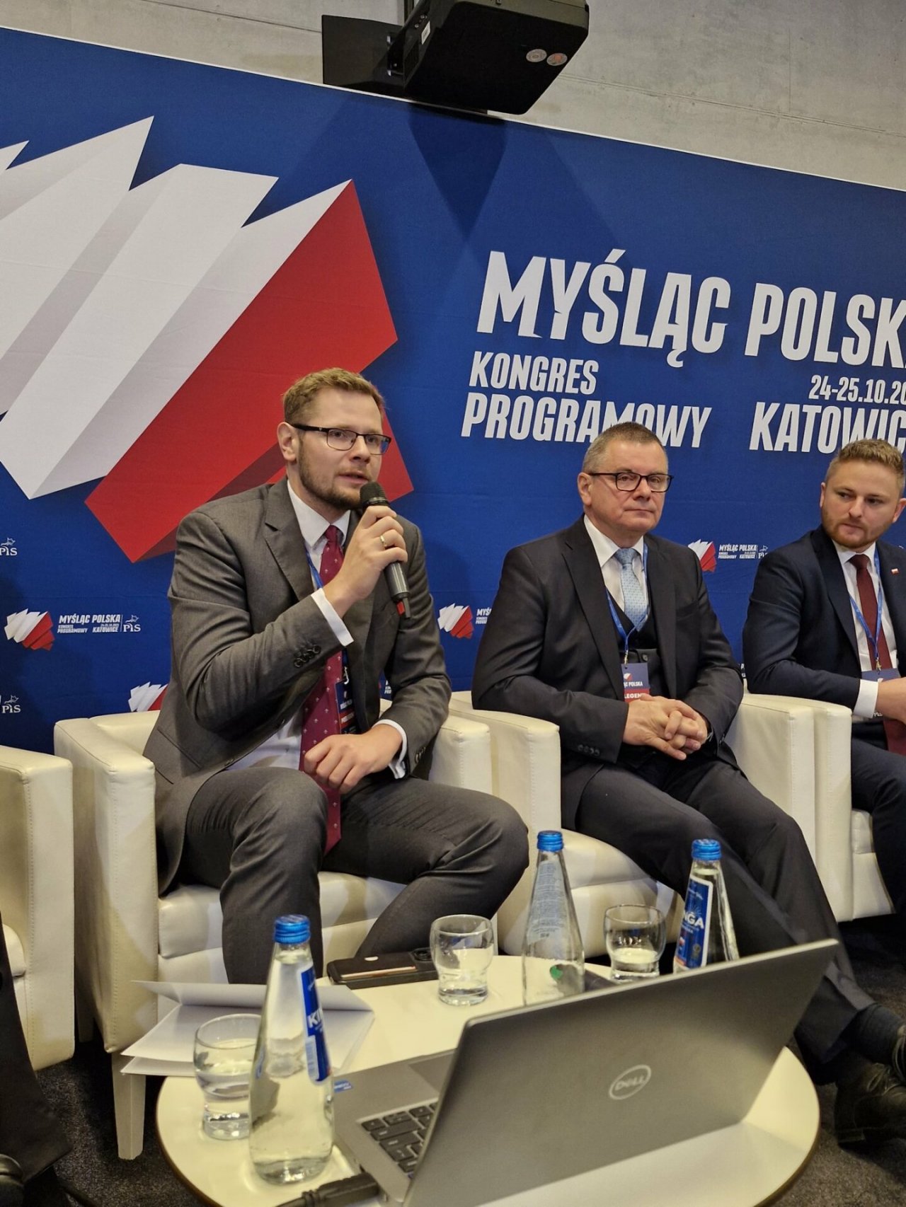 Michał Woś w czasie Kongresu PiS w Katowicach 2025