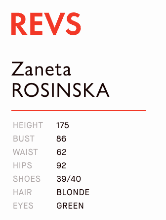 Żaneta Rosińska - wymiary