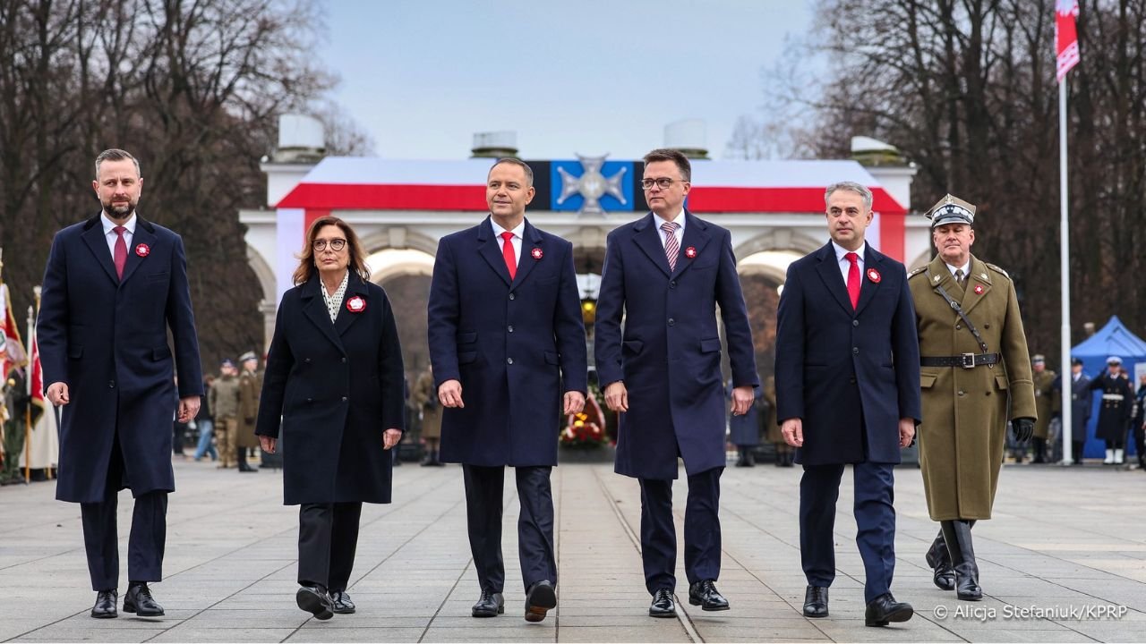 Karol Nawrocki, marszałkowie i ministrowie na obchodach święta niepodległości