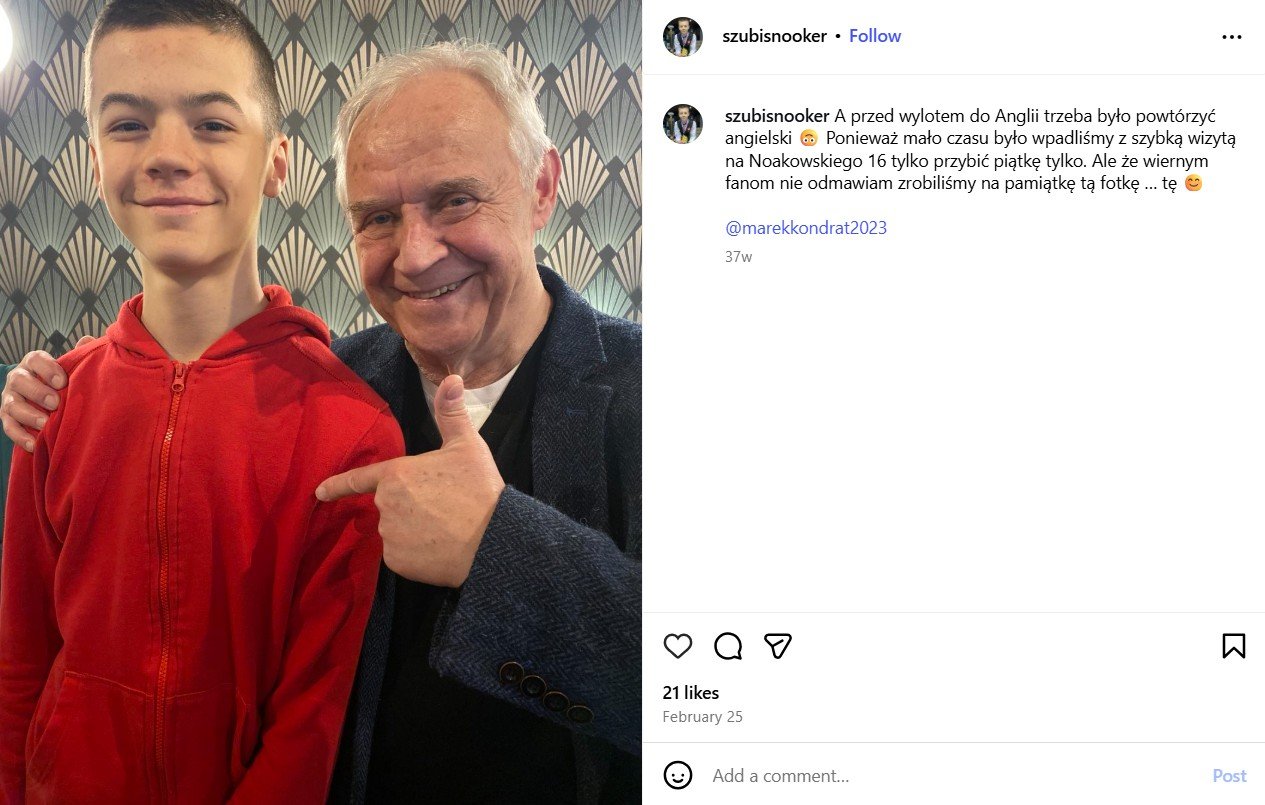 Michał Szubarczyk z Markiem Konradem