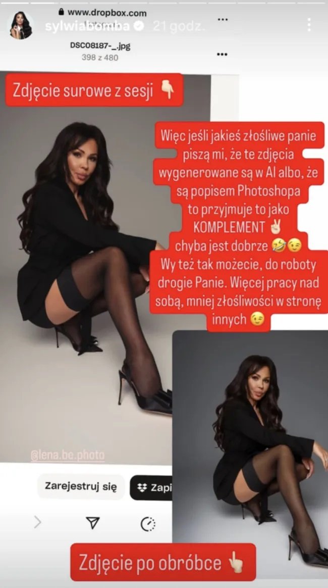 Sylwia Bomba w czerni