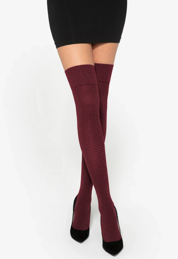 Bordowe zakolanówki Gatta