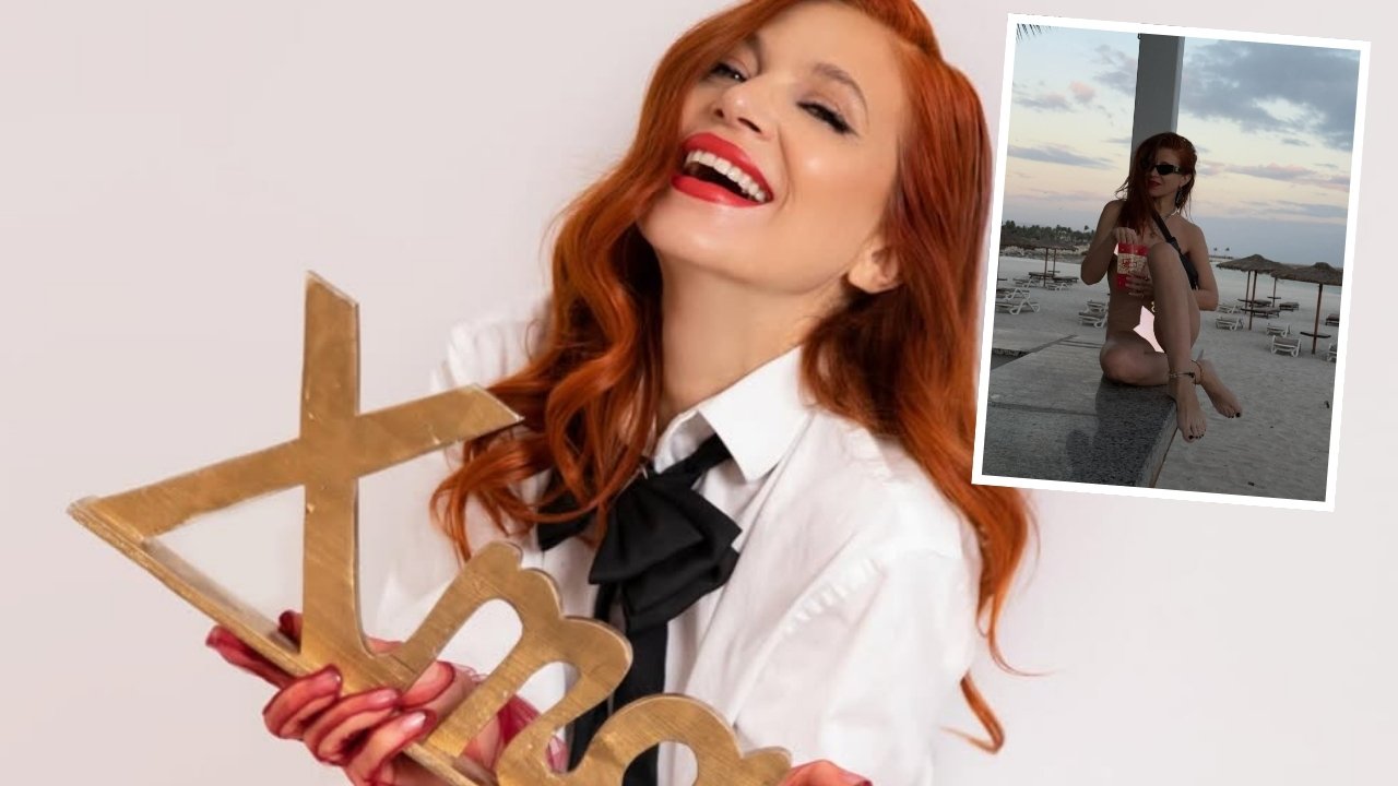 Ada Fijał zakryła swoje "bombki" jedynie gwiazdkami. 49-latka spędzała święta w bikini, które nie zostawia wiele wyobraźni