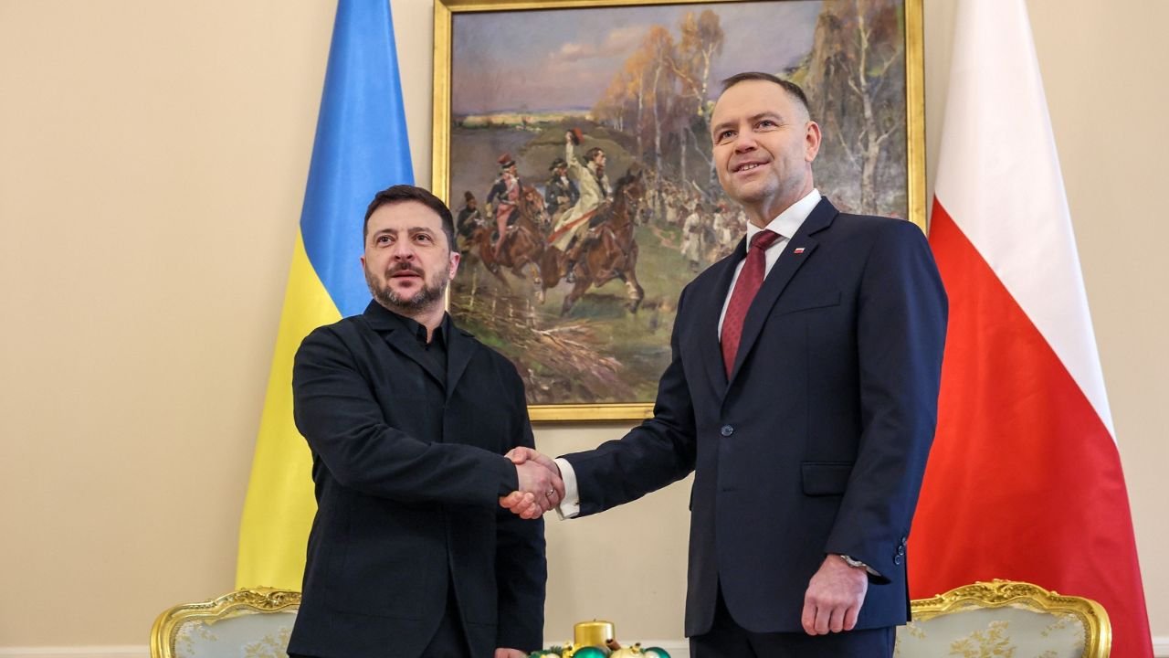 Wizyta prezydenta Ukrainy Wołodymyra Zełenskiego w Warszawie - spotkanie z Karolem Nawrockim