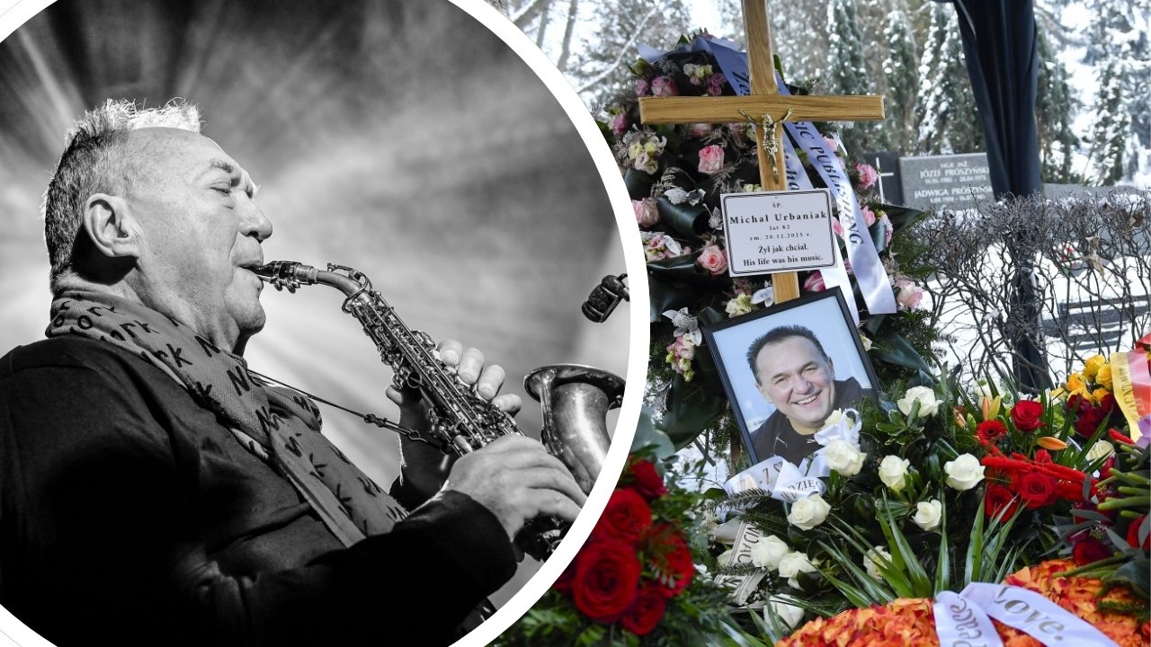 Widok nietypowej urny odebrał mowę żałobnikom na pogrzebie Michała Urbaniaka. Tłum oniemiał