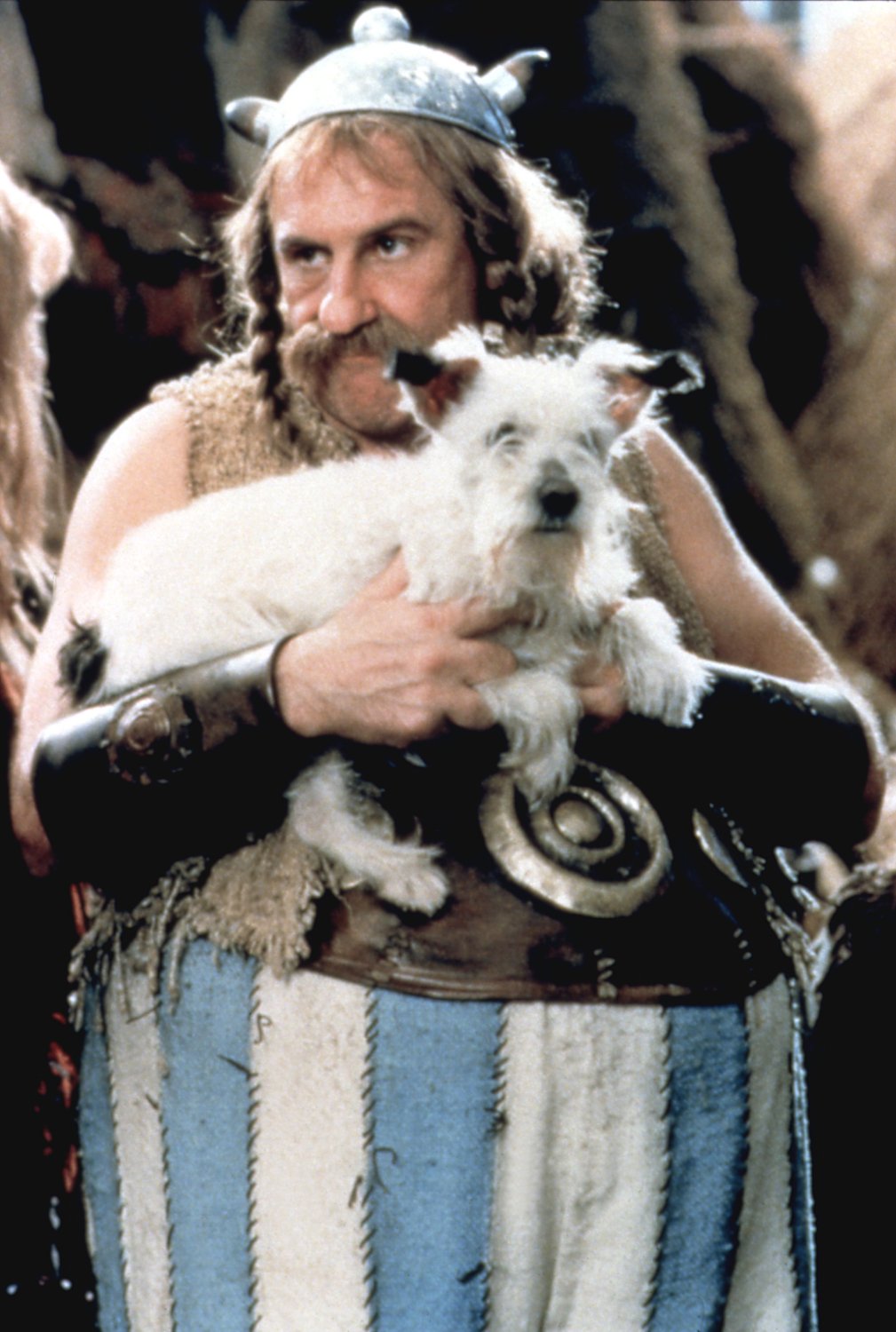 Gerard Depardieu na planie filmu Asterix i Obelix kontra Cezar