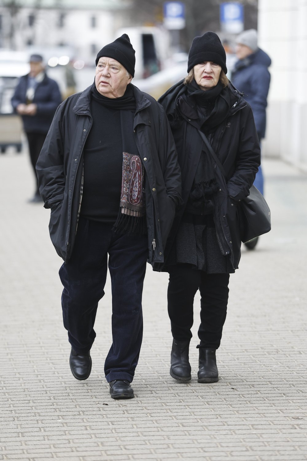 Mieczysław Hryniewicz na pogrzebie Bożeny Dykiel