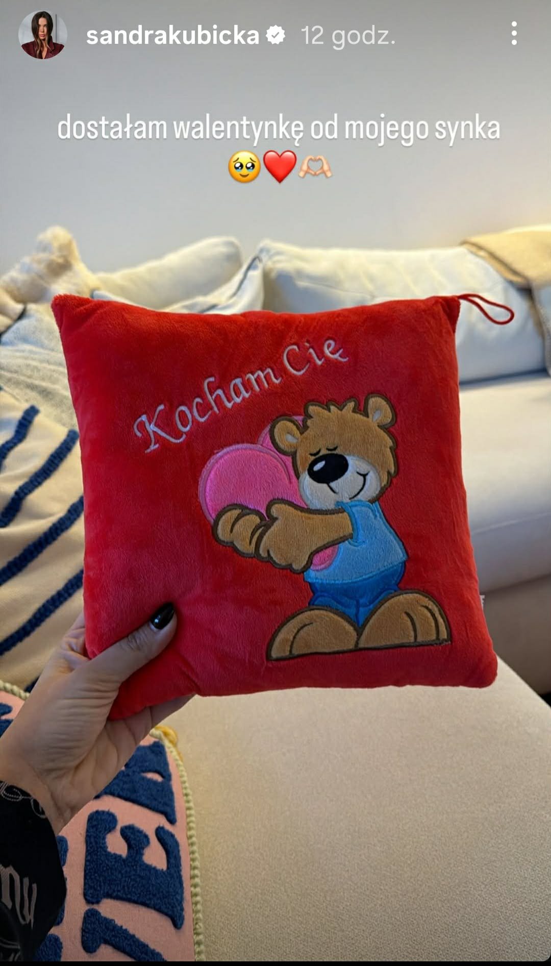 poduszka z napisem Kocham cię