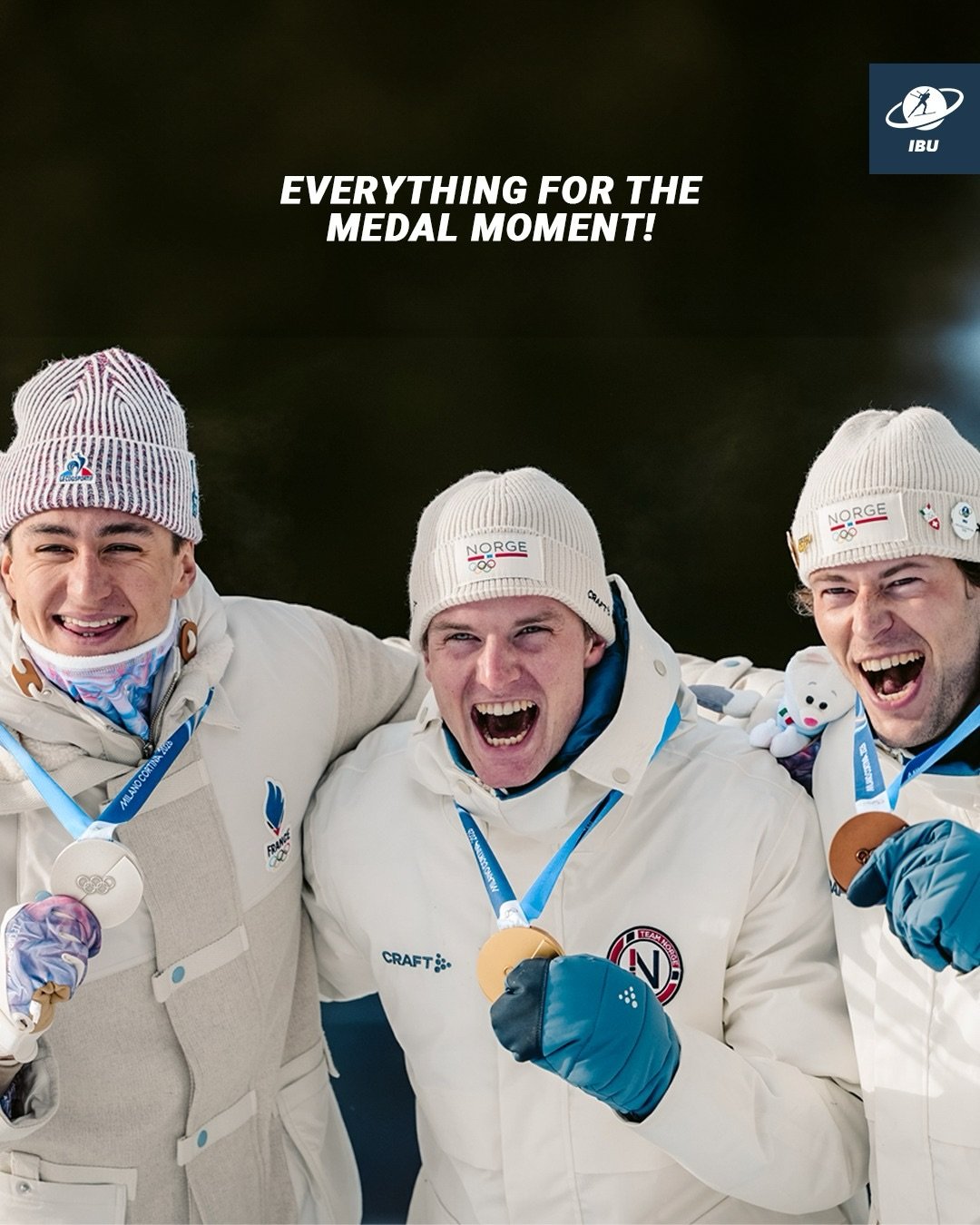 Sturla Holm Lægreid i inni olimpijczycy z medalami