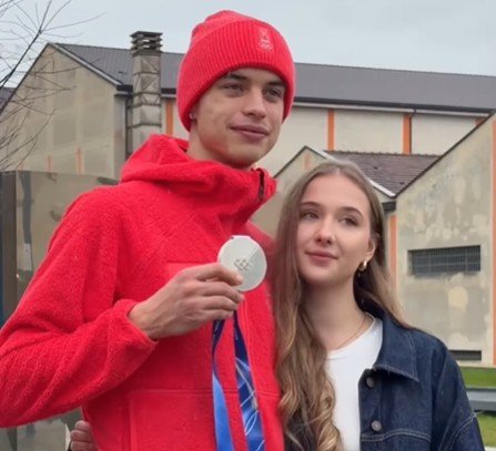 Władimir Semirunij z partnerką Klaudią Bielas 