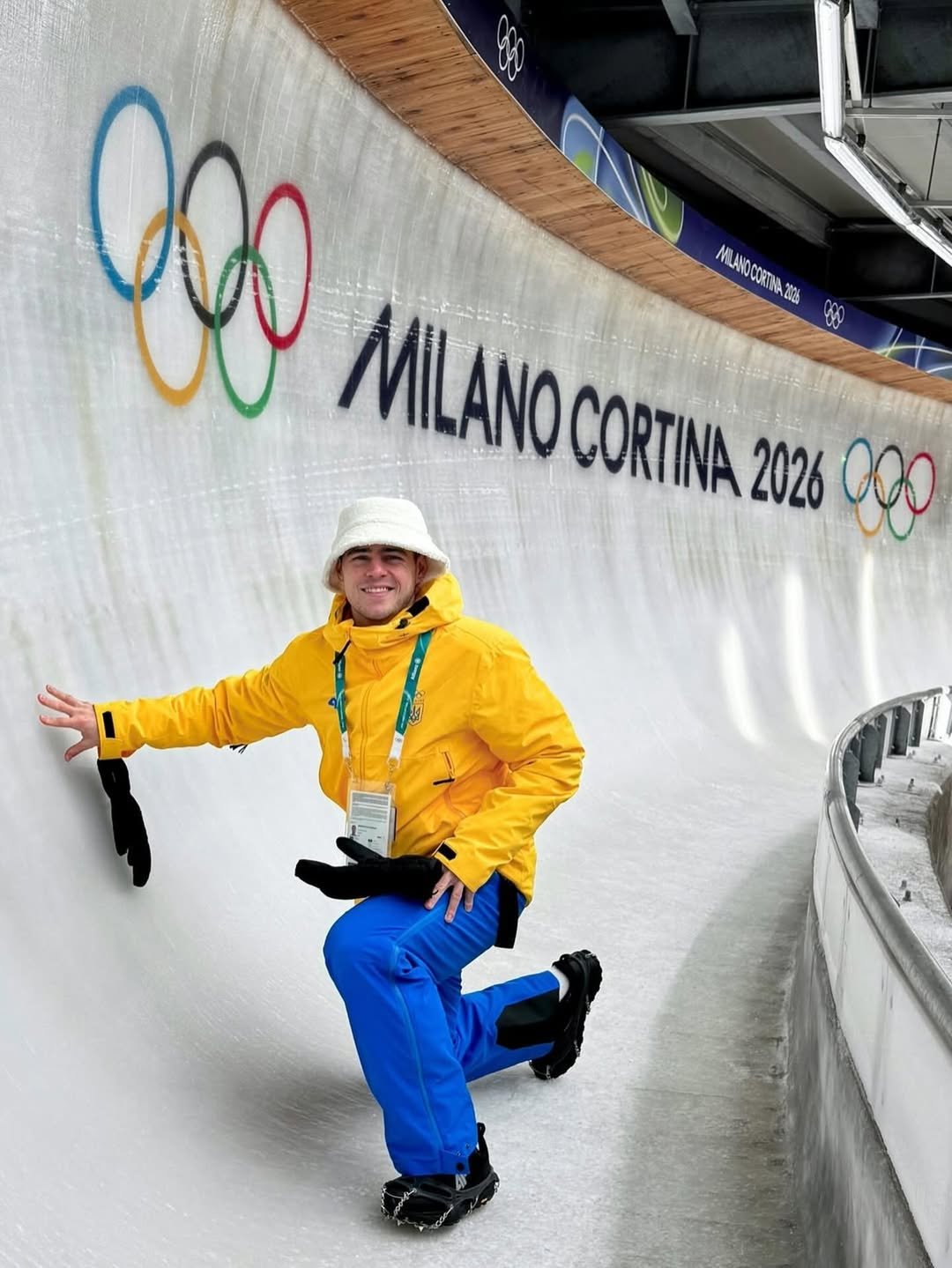 Władysław Heraskewycz w sportowym stroju na torze igrzyska olimpijskie milan 2026