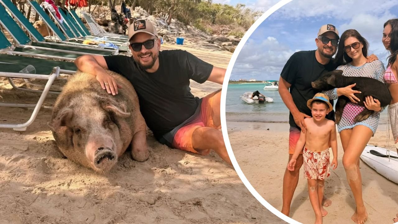 Agustin Egurrola pochwalił się rodzinną fotką z Bahamów. 17-letnia Carmen skradła show. Niedaleko pada jabłko od jabłoni? [zdjęcie]