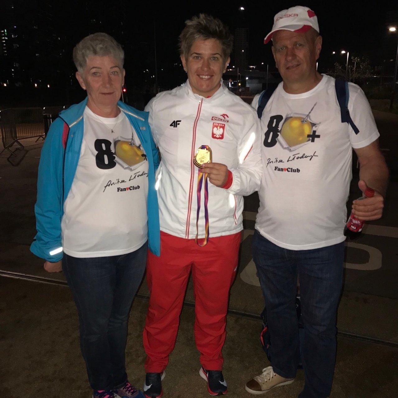 Anita Włodarczyk z rodzicami