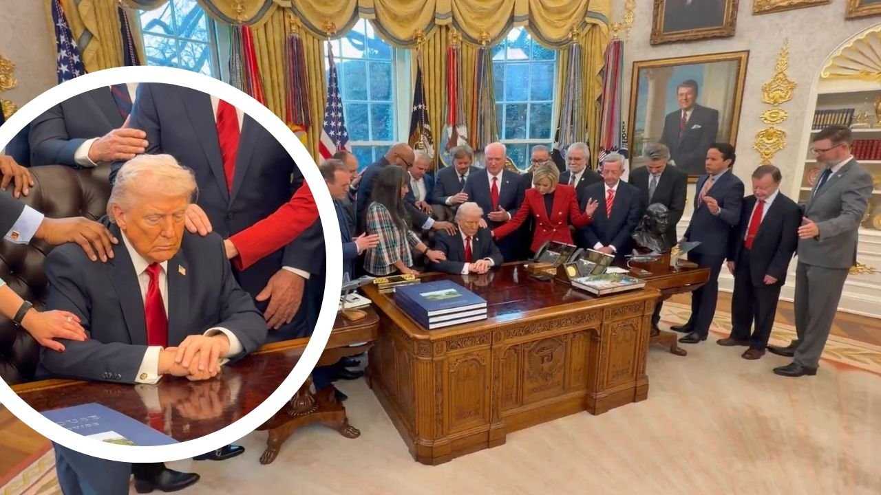 Modlitwa o "błogosławieństwo i łaskę" dla Trumpa. Szokujące nagranie z Gabinetu Owalnego