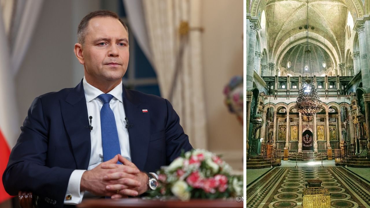 Skandal w Jerozolimie w Wielki Tydzień. Nawrocki nie wytrzymał: "To wyraz braku szacunku"