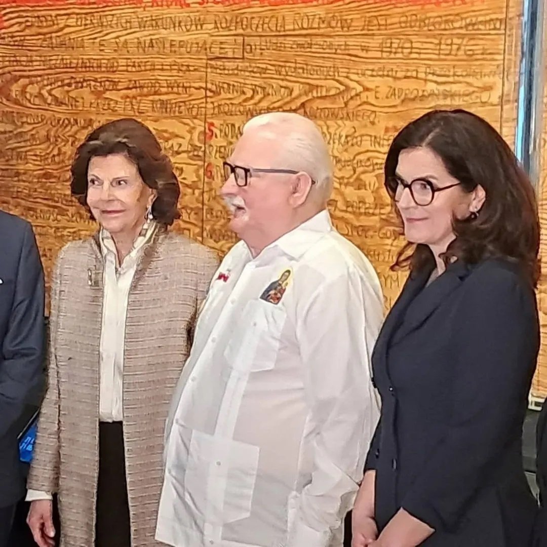 lech wałęsa na spotkaniu z królem