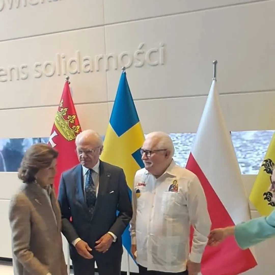 lech wałęsa na spotkaniu z królem