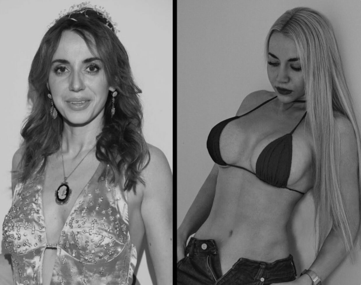 Marianna Schreiber na dwóch czarno-białych fotografiach