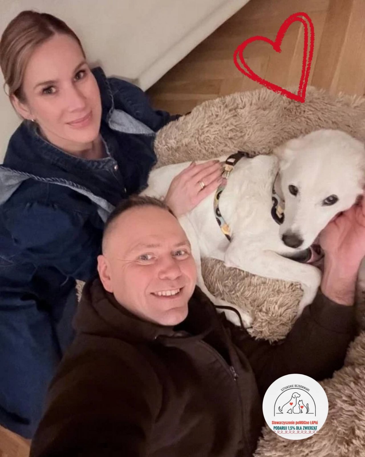 Marta i Karol Nawroccy z psem