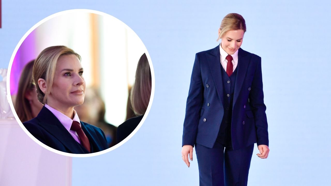 Takiej Marty Nawrockiej jeszcze nie widzieliście. Męski garnitur i krawat totalnie ją odmieniły