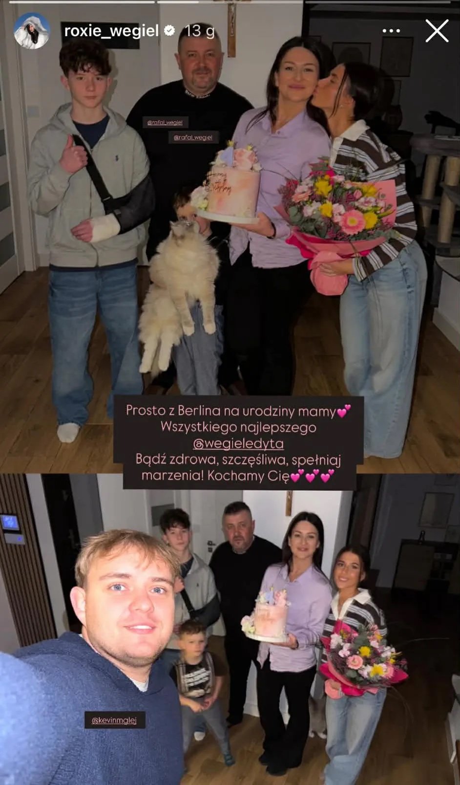 roksana węgiel świętuje urodziny z mamą