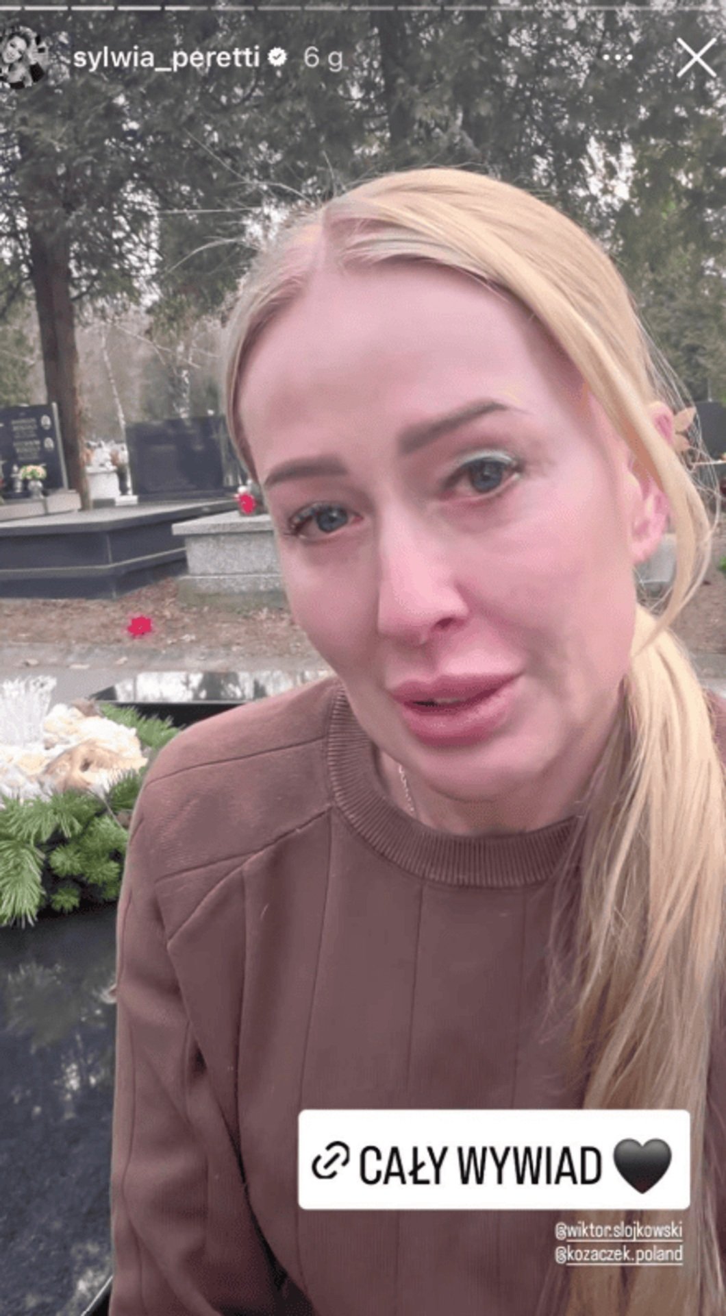 zapłakana sylwia peretti