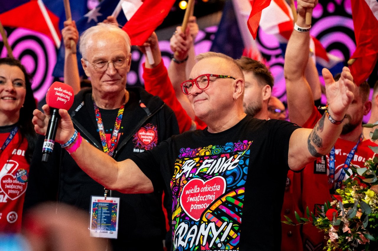 Jerzy Owsiak na finale WOŚP