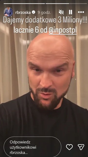 zbliżenie na twarz rafała brzoski