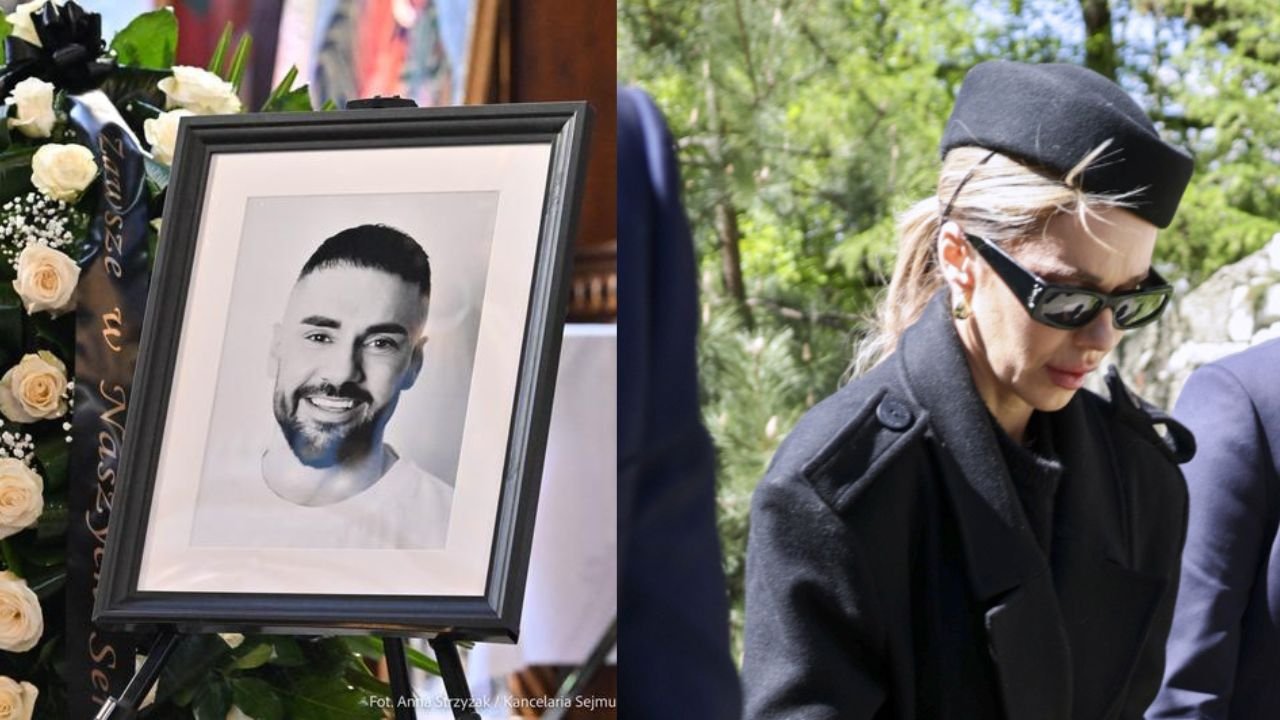 Doda pożegnała Łukasza Litewkę. Czarne róże i napis na szarfie odebrały mowę żałobnikom. Mocny przekaz