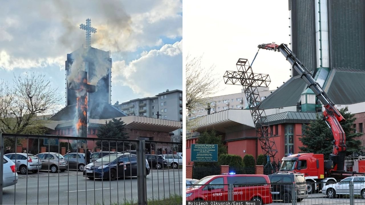 Spłonął legendarny krzyż Jana Pawła II. Policja ujawnia smutną prawdę, internauci poruszeni: "To znak z nieba?"