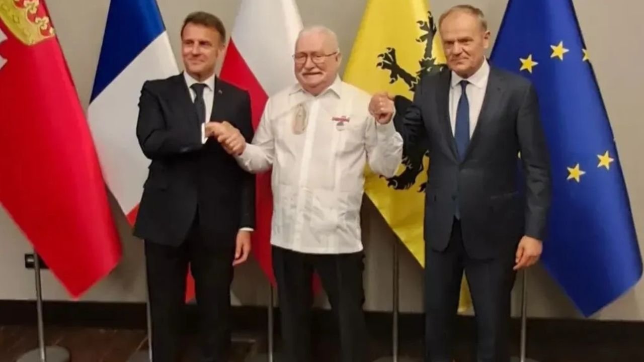 Wałęsa ujawnił, co szepnął Macronowi. Francuz słuchał go "z otwartą buzią", a w tle wielka gra Tuska [wideo]