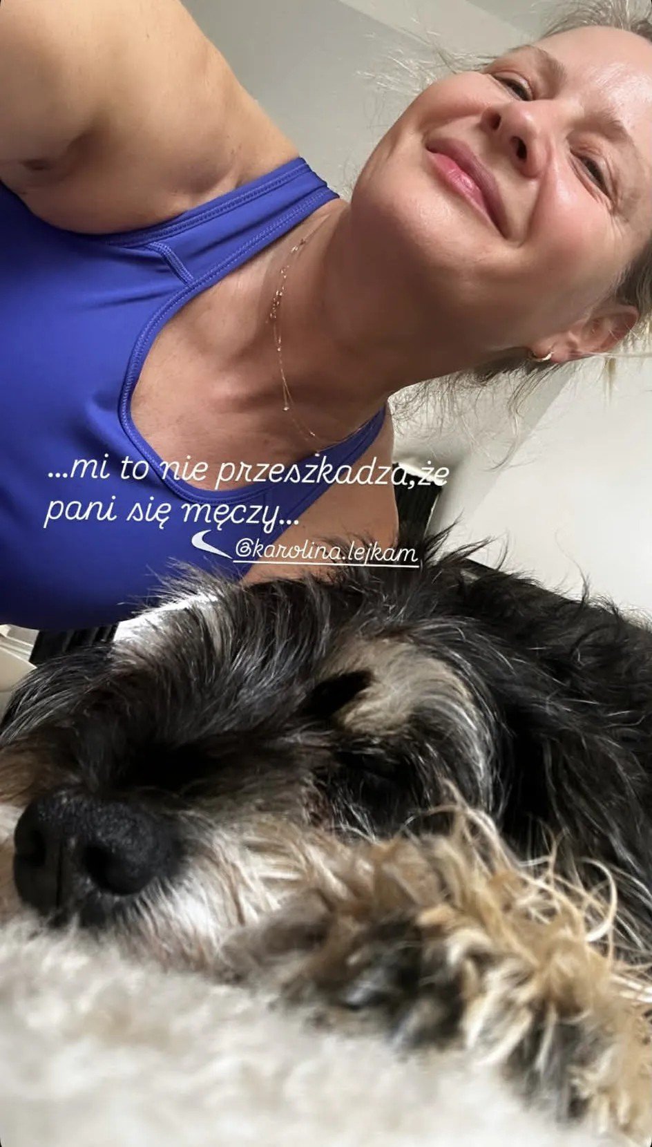 Małgorzata Kożuchowska z pieskiem