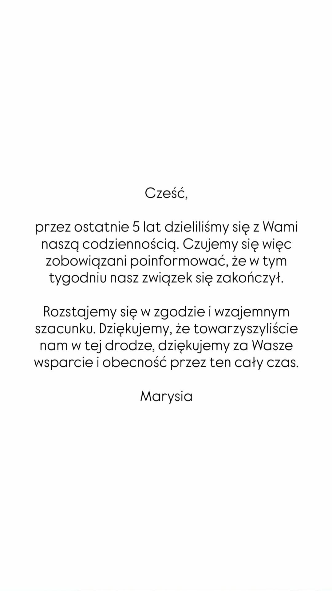 oświadczenie Marii Jeleniewskiej