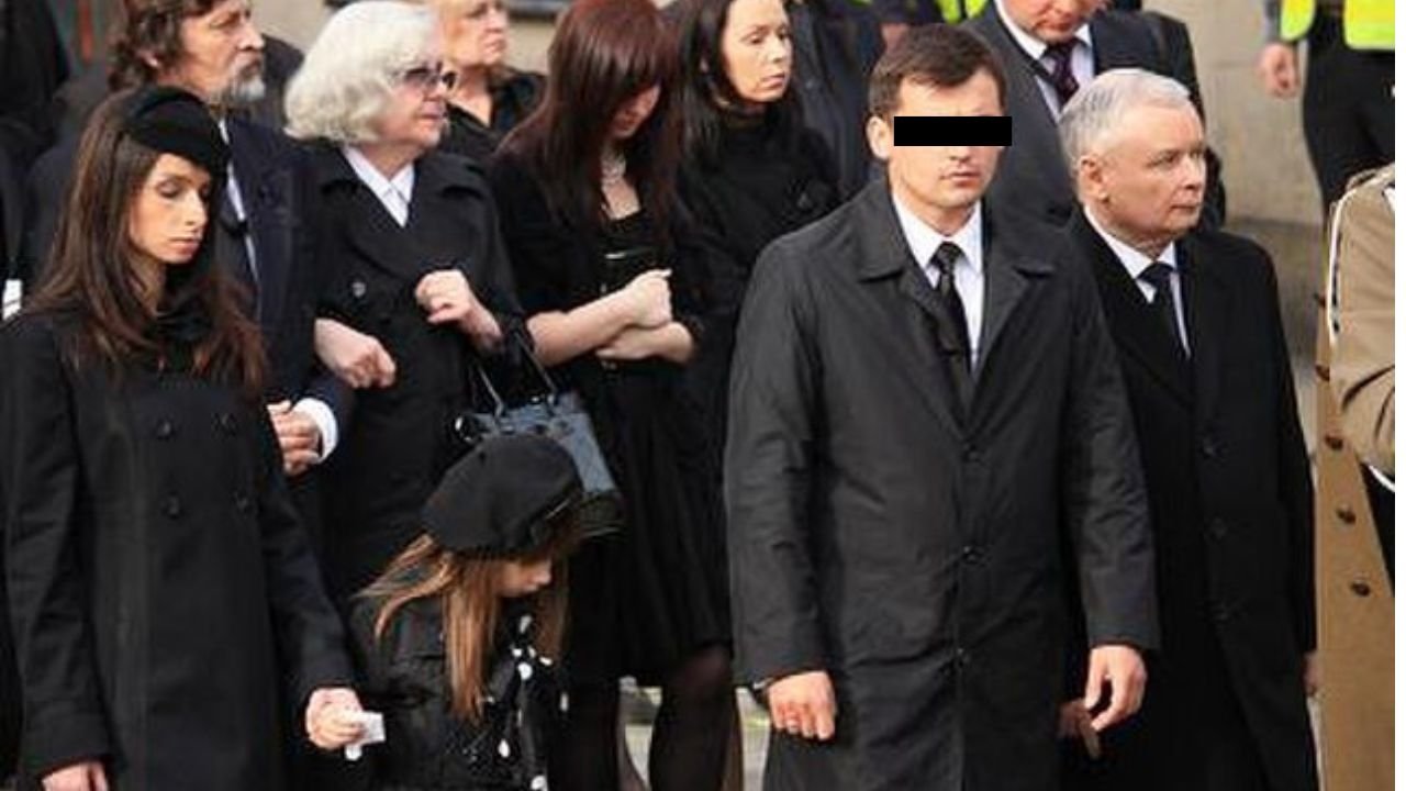 Marta Kaczyńska z córką, Marcin Dubieniecki, Jarosław Kaczyński