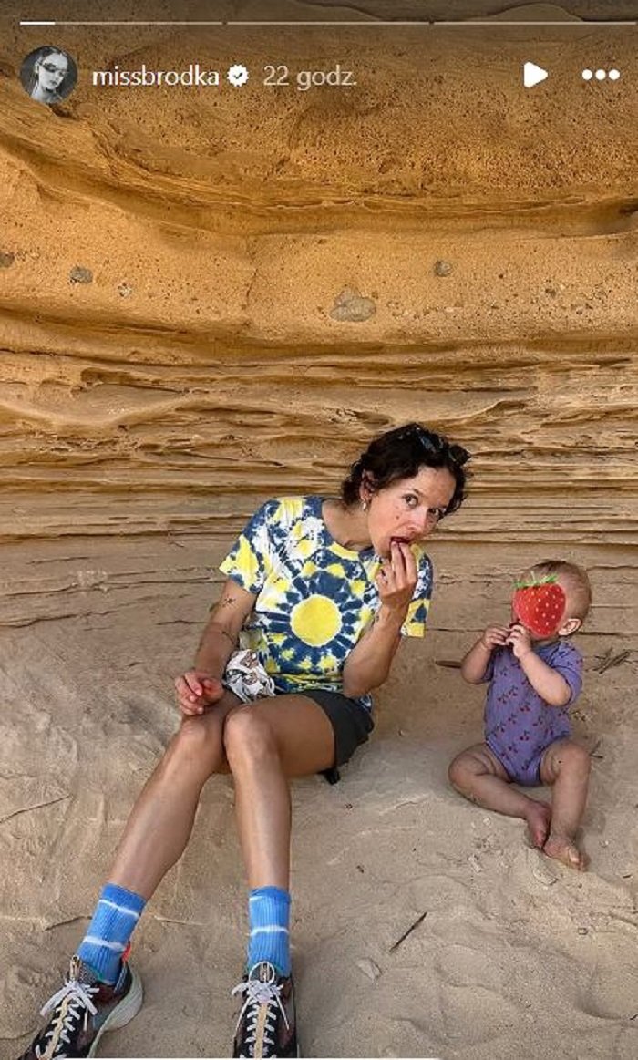 monika brodka z dzieckiem